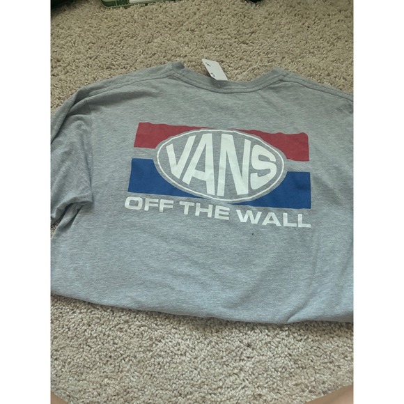 Vans Other - Vans Off The Wall Long Sleeve Grey Graphic Skate Tee Shirt Mens Medium